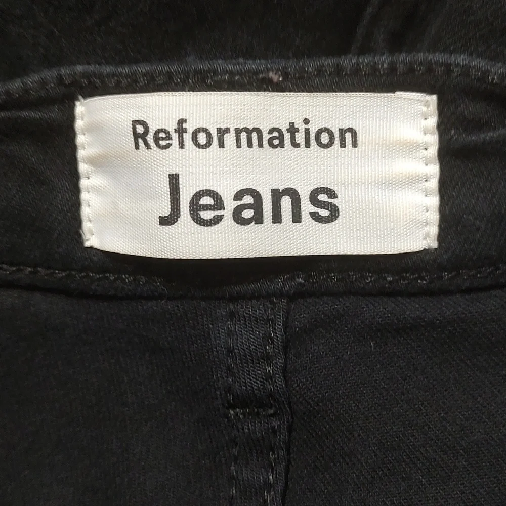 Reformation Black High Rise Skinny Jeans Size 25